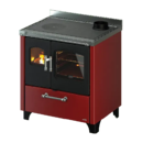 CUISINIERE SMART 80 - Acier Rouge - AVEC VENT. - 7, 5 kW